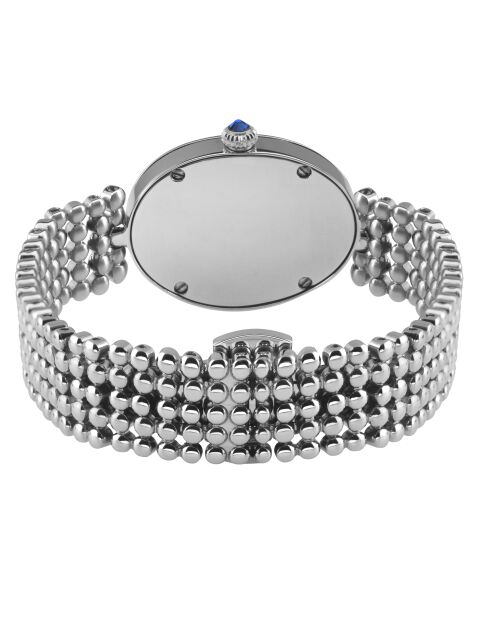 Piazza Navona Quarzuhr für Damen aus Stahl und silbernen Diamanten