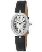 Reloj Piazza Navona de cuarzo para mujer en piel y diamantes negros