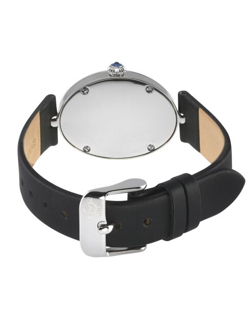 Orologio al quarzo da donna Piazza Navona in pelle e diamanti neri