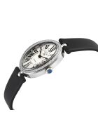 Reloj Piazza Navona de cuarzo para mujer en piel y diamantes negros