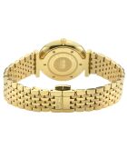 Montre Femme en acier & diamant dorée