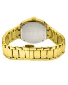 Montre Femme quartz Lugano en acier & diamant dorée