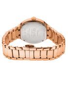 Montre Femme quartz Lugano en acier & diamant rose doré
