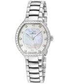 Lugano-Quarzuhr für Damen aus Stahl und silbernem Diamant