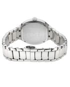 Lugano-Quarzuhr für Damen aus Stahl und silbernem Diamant