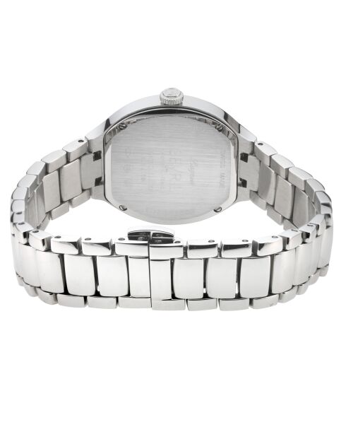 Lugano-Quarzuhr für Damen aus Stahl und silbernem Diamant