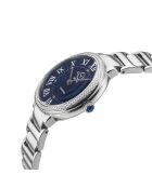 Rome kwartshorloge voor dames in staal en zilveren diamanten