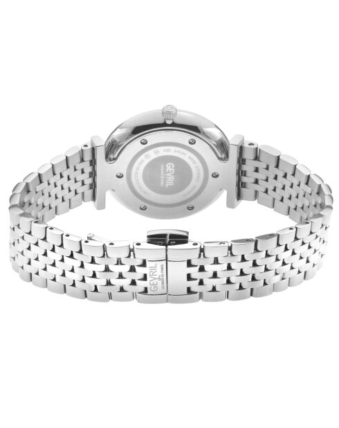 Montre Femme en acier & diamant argentée