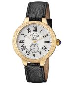 Astor Damenuhr aus schwarzem Leder