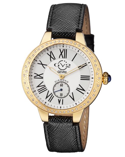 Astor Damenuhr aus schwarzem Leder