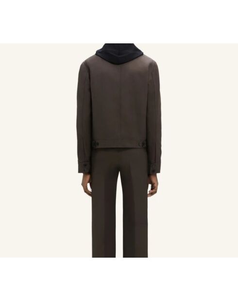 Veste Signature rétro en twill Marron Boue