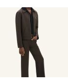 Veste Signature rétro en twill Marron Boue