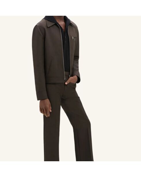 Veste Signature rétro en twill Marron Boue