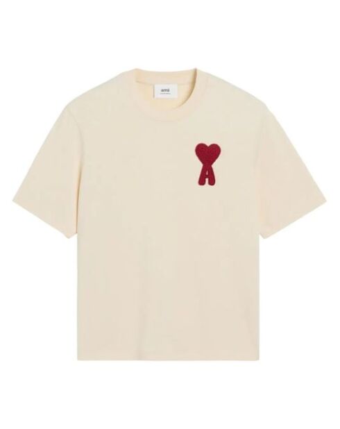 T-shirt beige con toppa Heart Friend