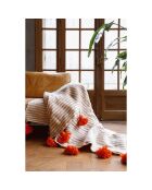 Nappa scozzese berbera a righe tortora - 300x200 cm