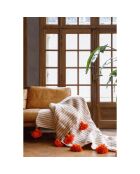 Nappa scozzese berbera a righe tortora - 250x150cm