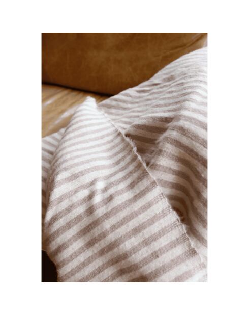 Nappa scozzese berbera a righe tortora - 250x150cm