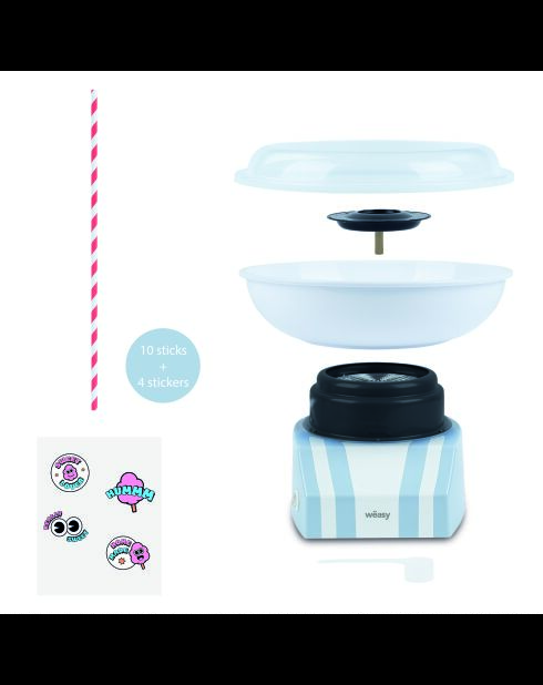 Machine à barbe à papa bleu et blanc