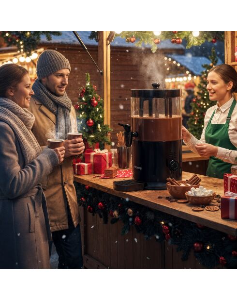 Distributeur de chocolat chaud noir