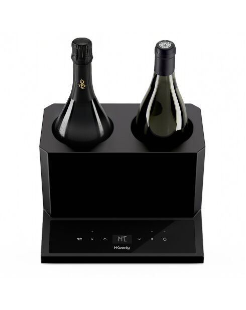 Lvx28 Schwarzer Weinkühler für 2 Flaschen