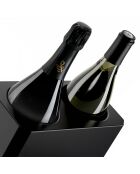 Lvx28 zwarte wijnkoeler met 2 flessen