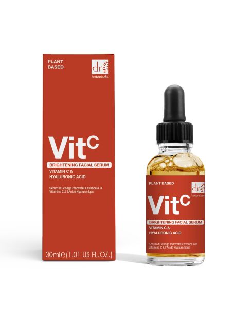 Verhelderend gezichtsserum met 5% vitamine C en 2% hyaluronzuur 30 ml