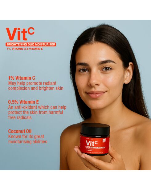 Aufhellende Duo-Feuchtigkeitscreme mit 1% Vitamin C und Vitamin E