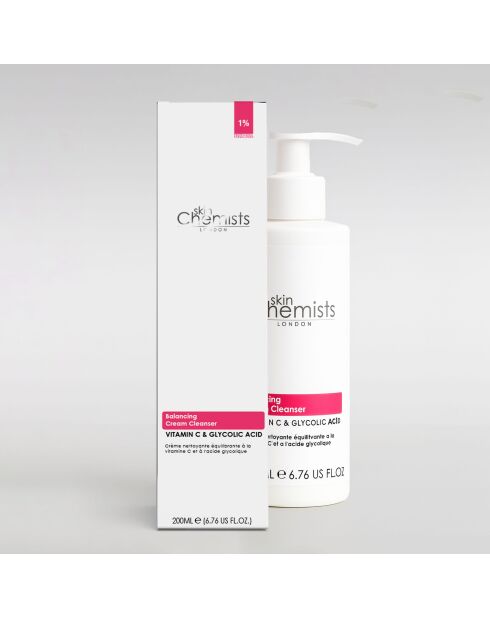 Crème nettoyante équilibrante à la vitamine C et à l'acide glycolique 200 ml