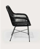 Set di 4 sedie Myko in rattan nero