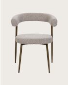 Set de 4 sillas Agda de tela y patas metálicas