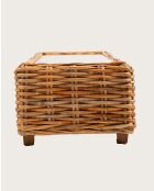 Weaverly - Tavolino da caffè in rattan intrecciato