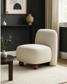 Oslo - Fauteuil design en tissu beige 67x80x80cm