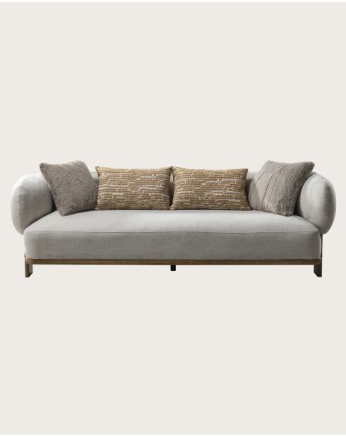 Vigo - Canapé en tissu et bois massif 226x85x66cm