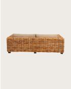 Weaverly - Divano da giardino a 3 posti in rattan intrecciato
