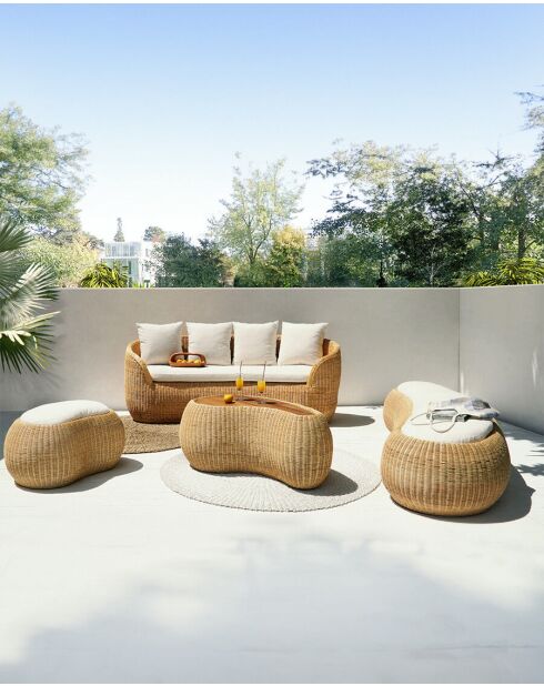 Banua - 5-zits tuinmeubilair van geweven rotan