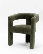 Lagon - Fauteuil de salon vert en tissu 49x49x69cm