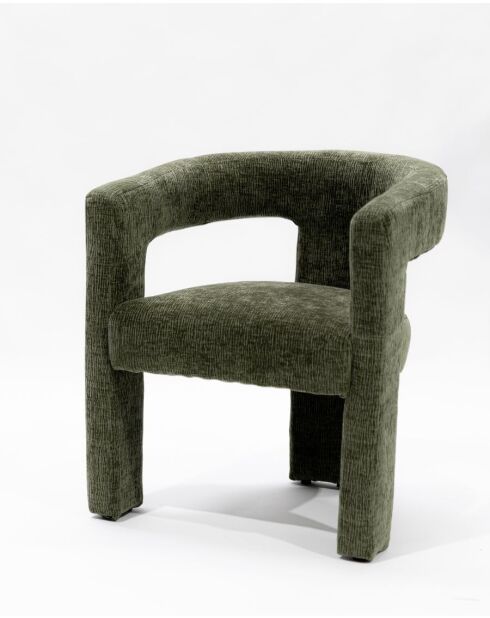 Lagon - Fauteuil de salon vert en tissu 49x49x69cm
