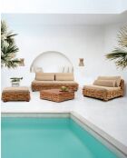 Sunda - Salon de jardin en rotin tressé 240cm