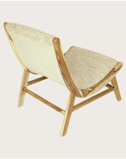 Kaho - Fauteuil en teck massif et corde 100cm