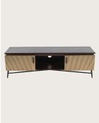 Moon - Mueble de TV con acabado en latón envejecido 145 cm