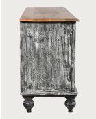 Lotus - Mueble de TV de mango macizo encalado de 150 cm