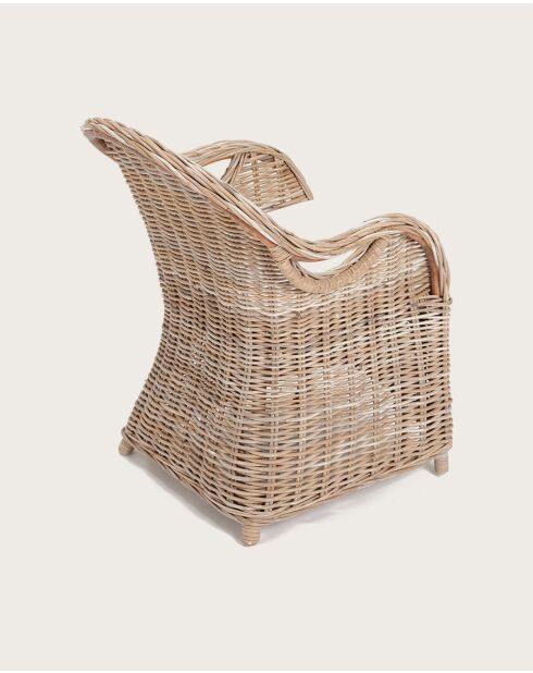 Zago - Chaise en rotin 64x90x70 cm