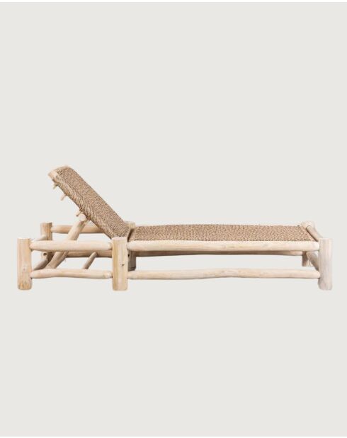 Jaya - Bain de soleil inclinable en bois 200cm