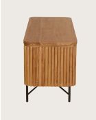 Opera - Mueble de TV retro de 160 cm de teca maciza reciclada