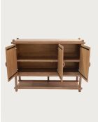 NARA - Aparador grande de madera de teca 160 cm - Estilo asiático