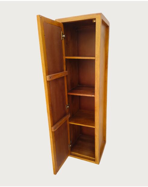 Palo - Columna colgante con espejo en madera maciza de mango - 40x25x140 cm