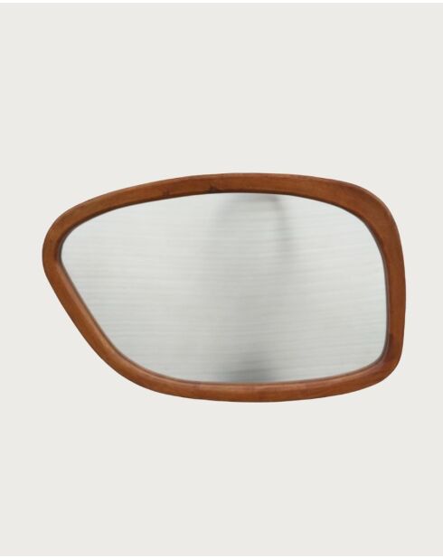 Quadra - Miroir organique en bois massif de manguier - 60x3,5x91 cm