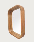Ligno - Miroir mural salle de bain en bois massif de manguier - 60x10x76 cm