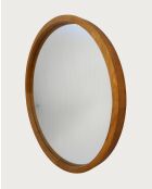 Liora - Miroir rond en bois massif de manguier - 76x5 cm