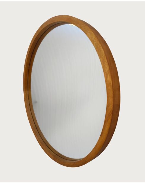 Liora - Miroir rond en bois massif de manguier - 76x5 cm